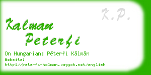 kalman peterfi business card